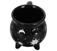 Warmhm Ceramic Witch Cauldron Coffee Mug Gothic Style Funny Drinking Cup for Women Men Versatile Soup Bowl and Cereal Bowl Unique and Table Centerpiece Design