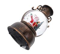 Warmhm Christmas Snow Globe Lantern with Soothing Holiday Music USB and Battery Powered Festive Snowman Design Lightweight Portable Xmas Table Decoration for Indoor Outdoor Use