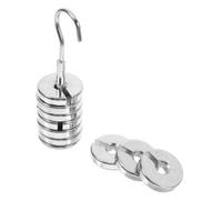 Warmhm Chromium Plated Metal Slotted Weights Total with Hanger Precise Calibration Lab Slotted Mass for Jewelry Making and Handicrafts Compact Design