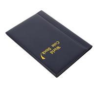 Warmhm Coin Collection Album for 120 Coins Blue Direct-insertion Storage Book Collecting Organizer with Protective Pages for Commemorative and Silver Suitable for Collectors and Display