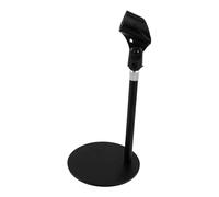 Warmhm Compact Adjustable Height Desktop Mic Stand with Round Weighted Base Mini Tabletop Microphone Bracket for Home Studio and Gaming Use Versatile Compatibility and Space Saving