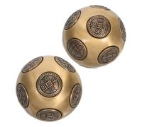 Warmhm Copper Twelve-Sided Hand Grip Strength Trainer Ball for Finger Exercise and Rehabilitation Ergonomic Rotating Hand Sensory Ball for Stress Relief and Flexibility Portable Fitness