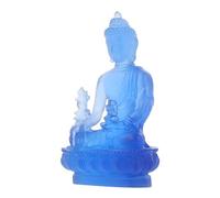 Warmhm Creative Blue Resin Buddha Car Ornament for Dashboard Decoration Feng Shui Figurine for Home and Office Symbol of Peace and Fortune Versatile Indoor Outdoor Decorative Statue