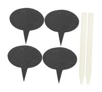 Warmhm Creative Cheese Markers Set with Oval Labels and Chalk Pens Reusable Cake and Cupcake Toppers for Cheese Desserts Parties Weddings Easy to Write and Insert Decorations