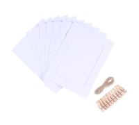 Warmhm Creative DIY Craft Set 10-Piece Paper Frame 13 x 18 cm for Photos Includes Hanging Cord and Clips Picture Frame for Individual Home Decoration White 18 3 x 13 4 cm