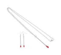 Warmhm Creative Matchstick Earrings and Necklace Set Unique Drop Dangle Jewelry for Women and Daily Wear Boutique Exclusive Friends and Family