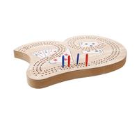 Warmhm Cribbage Board Game Set Shaped Scoring Board Dual Player Travel-friendly Game for Head Fun and Accurate Peg Scoring