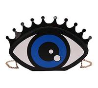Warmhm Crossbody Bag with Eye Shape Design, Lightweight Pu Material, Large Capacity Single Shoulder Bag, Elegant Solid Colour Evening Pouch for Party and Daily Use