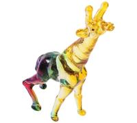 Warmhm Crystal Giraffe Figurine with Elegant Carved Lines for Home Decor | High Gloss Crystal, Brilliant Light Refraction, Rainbow Effects, Living Room Display, Housewarming Gift
