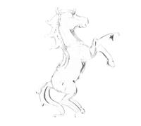 Warmhm Crystal Standing Horse Figurine Large Realistic Feng Shui Sculpture for Wealth and Luck Home Office Decor Birthday