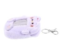 Warmhm Cute Bear Coin Purse Plush Keychain Pouch for Zippered Card Holder Change Bag Stylish Pendant Charm for Teens Young Women Versatile Accessory Purple