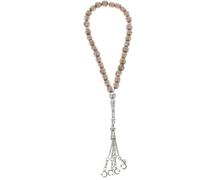 Warmhm Delicate Muslim Prayer Bead String Purple Glass Rosary for Worship Wedding Favors and Daily Wear Islamic for