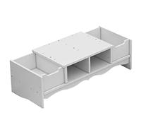 Warmhm Desktop Computer Riser Stand Height Monitor Base for Laptop and Compact Organizer for Home Office Ergonomic Design Reduces Neck and Back Strain