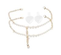 Warmhm Detachable Pearl Embellished Ankle Straps for Heels Lightweight Anti-slip High Heel Shoe Straps with Comfortable Secure Fit Elegant Drop Prevention Accessory for Women