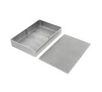 Warmhm Diecast Aluminium Pedal Box Enclosure Silver 1590dd 188x120x38mm Replacement Guitar Effect Stomp Box Music Accessory for Pedal Boards