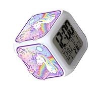 Warmhm Digital Led Alarm Desk Clock Unicorn Pattern Color-changing Night Light Mood Display Electronic Table Clock for Bedroom Home