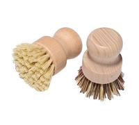 Warmhm Dishwasher Brush Set Pot Brush Natural Coir Bristles Home Cleaning Tools Multi-use