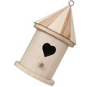 Warmhm DIY Outdoor Birdhouse Feeder Kit Unfinished Wooden Bird House for Small Birds Windproof Hanging Nesting Box for Boys and Projects