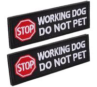 Warmhm Dog Harness Patch 2pcs Fashionable Design Reusable Embroidered Labels for Pet Harness and Working Dogs