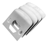 Warmhm Door Latch Strike Plate D-Keyhole Lock Replacement Part 4pcs for Stainless Steel Corrosion Resistant and Wear-Resistant Conceals Holes Maintains Security and Privacy Interior Doors
