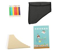 Warmhm Double Row 18-Pipe C Key Pan Flute Educational Musical Instrument for Beginners School Music Program Carrying Bag