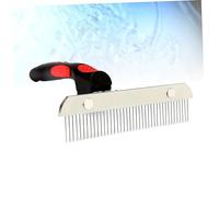 Warmhm Double Rows Stainless Steel Pet Comb Dog Grooming Slicker Brush for Dogs Puppies Efficiently Removes Tangles Mats Loose Hair Dirt for Healthy Skin and Coat