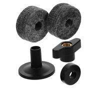 Warmhm Drum Cymbal Stand Sleeve Kit with Plastic Sleeves and Felt Pads for Drumset Accessory Lightweight and Compatible with Types of Cymbals and Drums