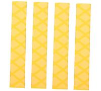 Warmhm Drumstick Non-slip Sleeve Yellow 2 Pairs Irradiation Cross-linked Polyethylene Repeatable Water Washing Anti Slip Protectors for Drumsticks Comfortable Covers for Drum Players