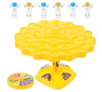 Warmhm Educational Astronaut Stacking for Large Yellow Space Blocks PP Material with Smooth Edges Enhances Motor Skills and Hand-eye Coordination Interactive Family Balance Game