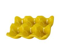 Warmhm Egg Serving Ceramic Tray Organizer Kitchen Holder Fridge and Sturdy Stylish Yellow Egg Dispenser Made of Small Neat Appetizers