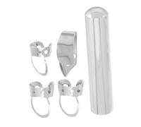 Warmhm Electric Guitar Slide Stick Guitar Metal Slide Medium Silver Includes Metal Finger Picks for Blues and Country Playing