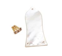 Warmhm Electric Guitar Truss Rod Cover White Shell Screws Compatible with Electric Guitar and Bass Thickness Spacing for Easy Installation