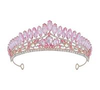Warmhm Elegant Wedding Crown Headband for Bride with Rhinestone Embellishments, Comfortable and Light Zinc Alloy Bridal Crown, Not Easy to Slip, for Party and Dance Occasions