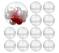 Warmhm Empty Round, Pack of 100, 35 mm Transparent Reusable Plastic for Vending Machines, Fillable Balls for Party Gifts, and Creative Craft Ideas
