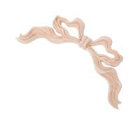 Warmhm European Style Carved Bowknot Wood Onlay Applique Unpainted Decorative Accent for Furniture Wall Mirror Home DIY Decoration with Hollow Details