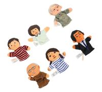 Warmhm Family of Six Finger Puppets Educational Storytelling Toys for Role Play Daycare and Creative Learning Activities