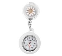 Warmhm Fashionable White with Clip-on Design Pocket Watch Nurse for Birthday and Adjustable Date Alloy Watch Or Nurse's W or Nurses