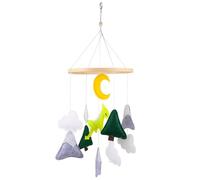 Warmhm Felt Dinosaur Baby Crib Hanging Wind Chime Toy with Handbells Rattles Developmental Stroller and Bed Bell Ornament for Infant Nursery