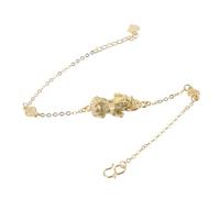 Warmhm Feng Shui Bracelet for Wealth and Luck Golden Chain Bracelet for Men Women Stylish Coin Ingot Design for Travel Commemorative Business
