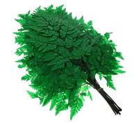 Warmhm Fern Leaf Plant Bouquet Decor 1 Bundle of 10 Green Dried Leaves Easy to Maintain for Farmhouse Style and Wedding Accessories