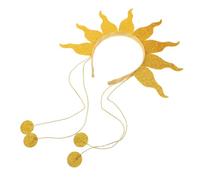 Warmhm Flame Headband for Girls Boys Sun Headband Flashing Design Fun Exaggerated Fire Hairpiece for Halloween Party Festival Rave Events