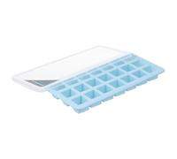 Warmhm Flexible Silicone Ice Cube Tray with Lid DIY Mold for Odor Ice Cubes Food Safe Blue Silicone Mold for Crafting and Freezing