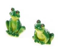 Warmhm Frog 2Pcs Garden Frog Ornament miniature scene decorations household garden decoration animal ornament small animal statue garden statues Small animals Cartoon resin micro scene