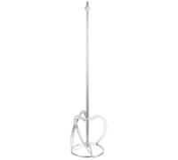 Warmhm Galvanized Steel Mixing Rod Handheld Mud Mixer Attachment for Paint Stirring and Crafting, 11.3cm Sturdy Paddle Prevents Air Bubbles, for Home DIY Projects