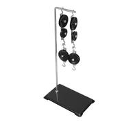 Warmhm Galvanized Steel Physics Pulley with Reinforced Base for Mechanics Experiments Stable Science Kit for School Labs and Research Intuitive Force Transmission Demonstration Tool