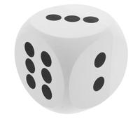 Warmhm Giant EVA Foam Dice Jumbo Rounded Edge Large White Dice for Learning Educational Games Board Game Prop Party Activity Soft Foam