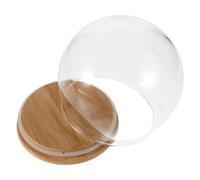 Warmhm Glass Bell Jar Dome Cloche Transparent Display Cover for DIY Flower Crafts Snow Globe Decoration with Exceptional Clarity for Plants Succulents Photos Medals