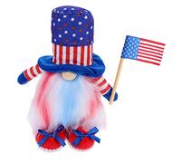 Warmhm Gnome Doll Independence Day Ornament Adorable Rudolph Doll Decor for Home Party and Holiday Celebrations Creative Gnome Adornment for Cozy Atmosphere and Photo Props