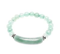 Warmhm Green Aventurine Women's Natural Stone Bangle Eco-friendly Charm for Lady Lightweight Fashionable for Birthday Valentine's Day Christmas Day