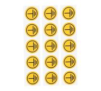 Warmhm Grounding Symbol Stickers for Machinery and Electrical Panels Pp Synthetic Paper 15pcs Yellow Safety Warning Labels Sturdy Material for Workplace Accident Prevention